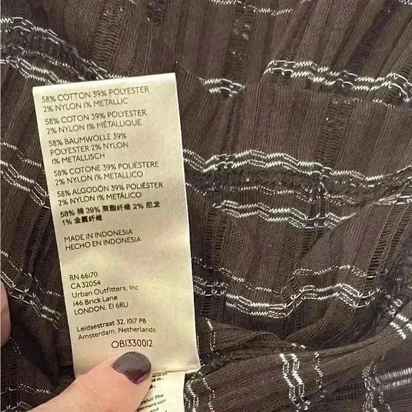 Free People Girlfriend Ribbed Top Size XS Chocolate Brown - Picture 5 of 5